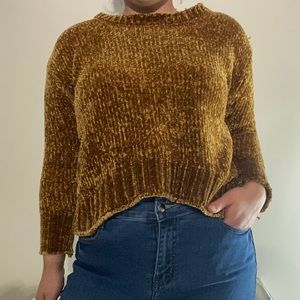 Philosophy pullover chenille sweater - gold